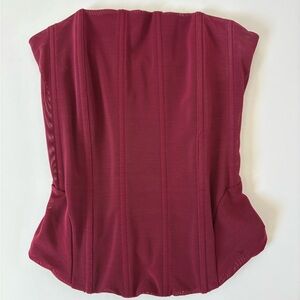 Garage Burgundy Corset Tube Top